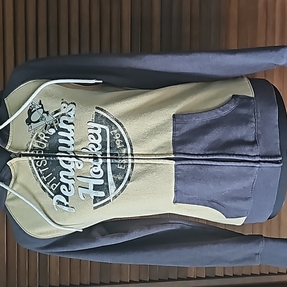 NHL Pittsburgh Penguins Hockey Full Zip Hooded Sweatshirt Jacket Women's Medium - Picture 3 of 14